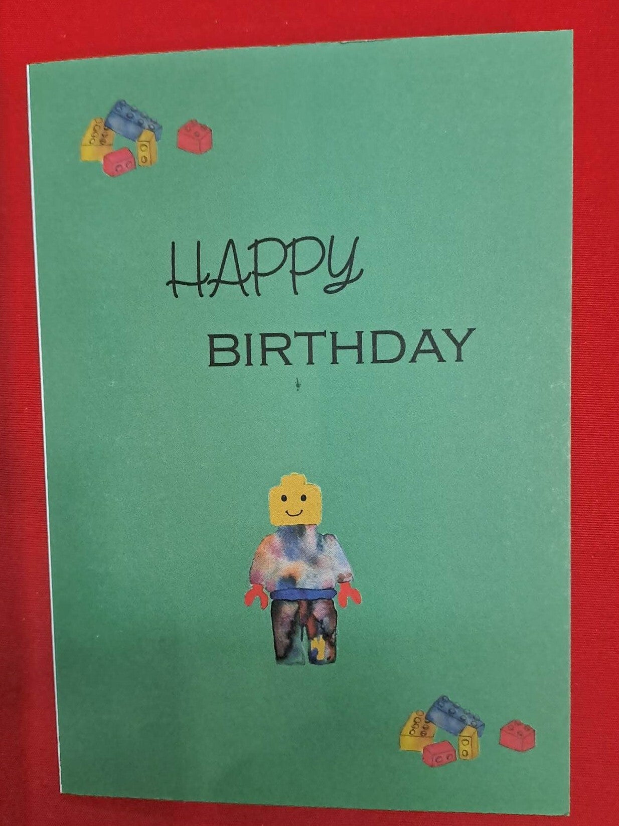 SALE - Dubbele wenskaart LEGO 'HAPPY BIRTHDAY'