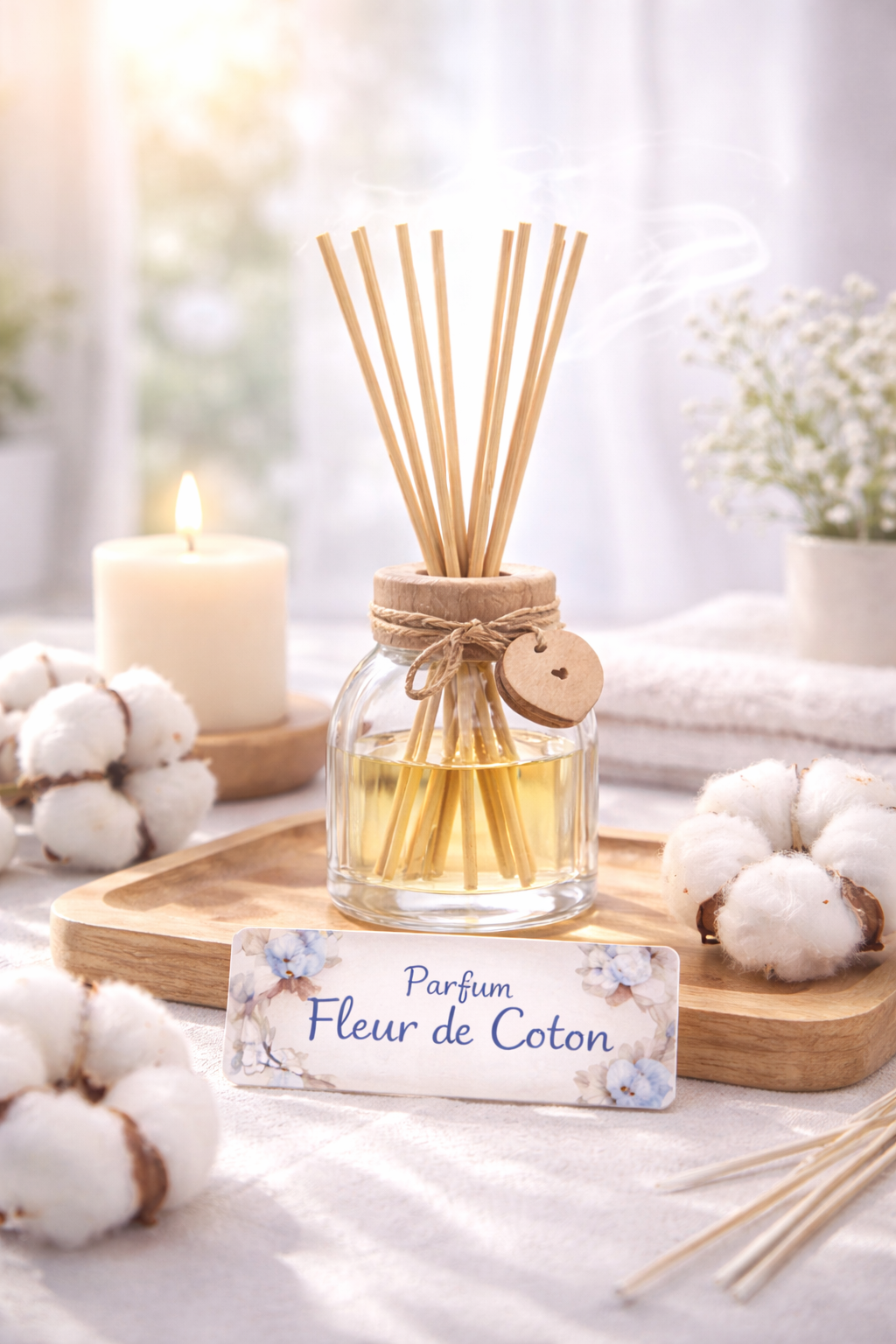DIFFUSEUR À BÂTON - FLEUR DE COTON