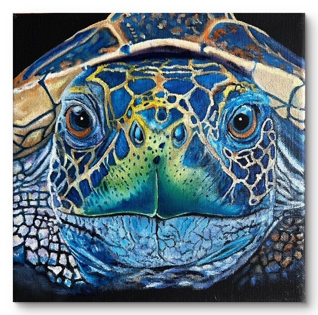 Sea Life - Oil on box canvas (20x20cm)