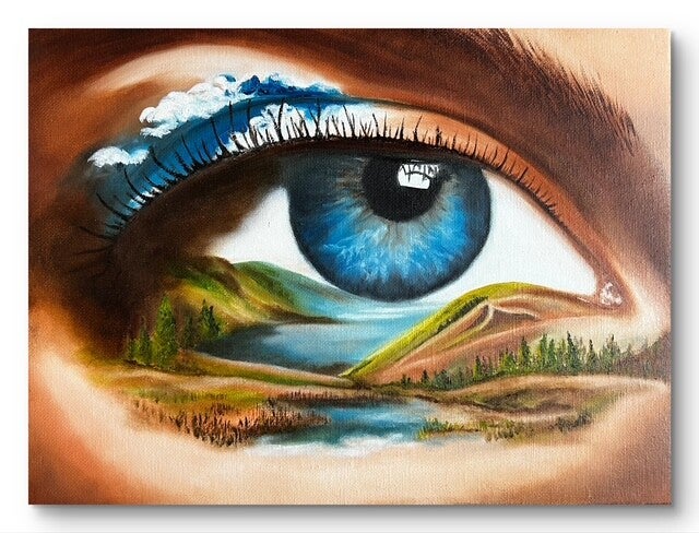 An Eye's View - Oil on stretch canvas (35x30cm)