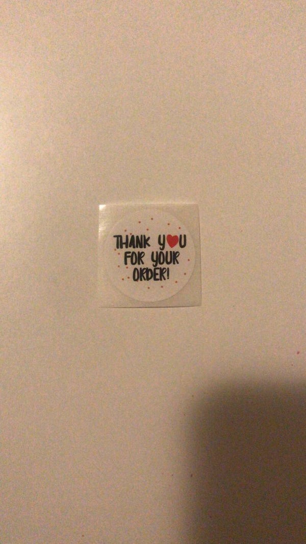 Witte thank you stickers