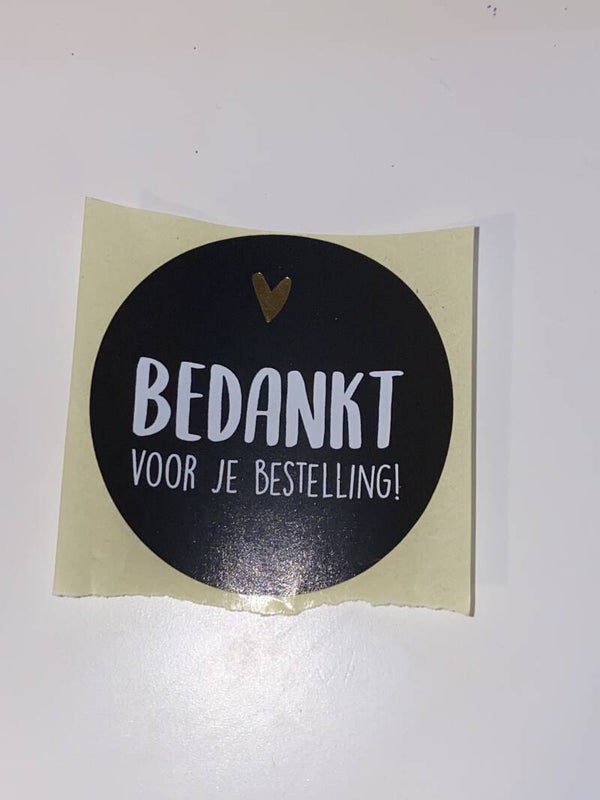 Bedankt voor je bestelling stickers