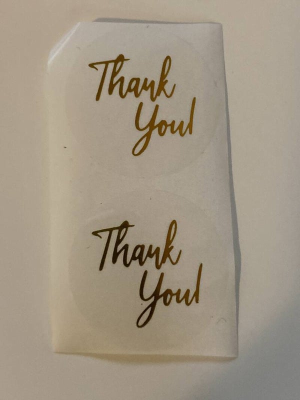 Thank you stickers doorzichtige