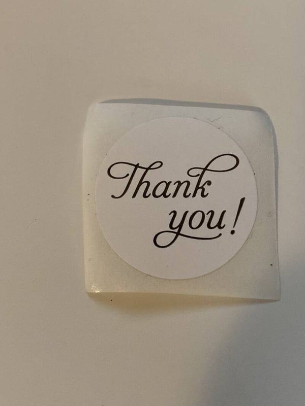 Thank you stickers wit