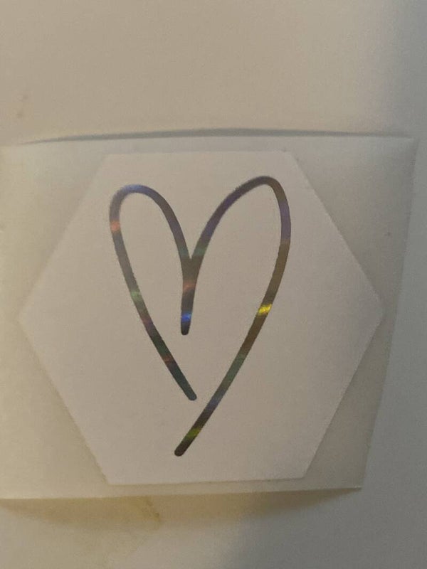 Hart stickers zilver