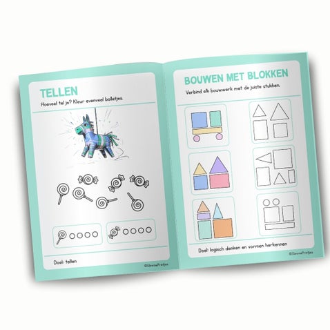 werkboekje kleuter leren tellen