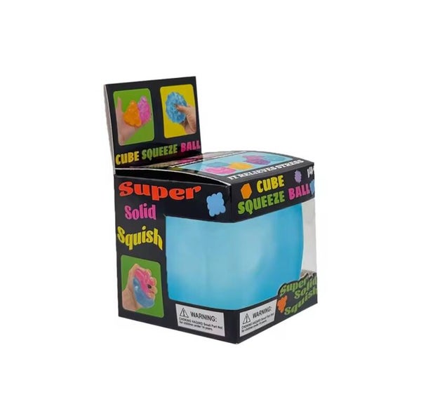 RTTUIOP Squishy Squishies Toys Stress Cube Fidget Toys Stress Balls for Kids, Adults Squeeze Squishies Anxiety Stress Relief, Ice Squishy Cube Sugar Balls Sensory Toy Nice Ball Cubes with Box Blue