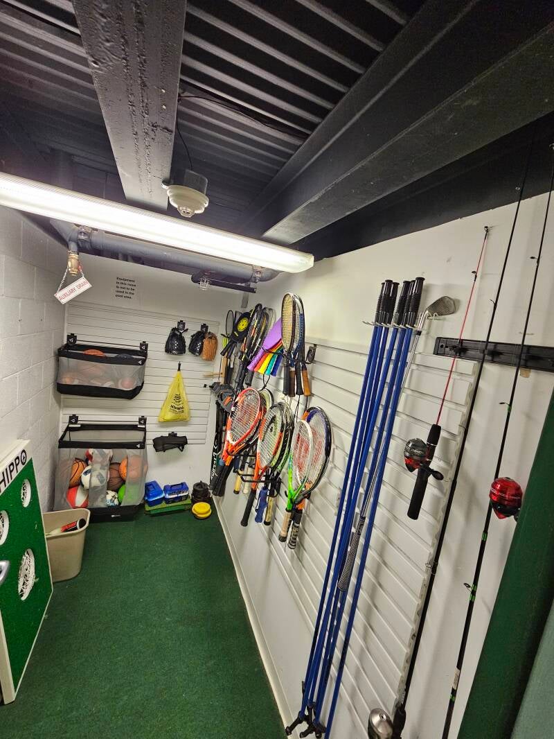 Sports equipment available at the sports center