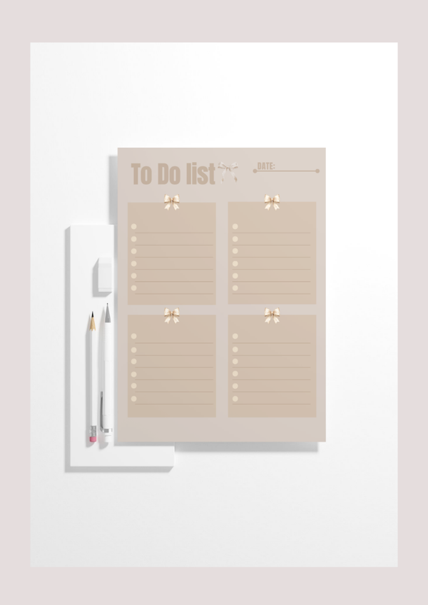 🤎 Strukturierte To-Do-Liste – Sanft & Organisiert