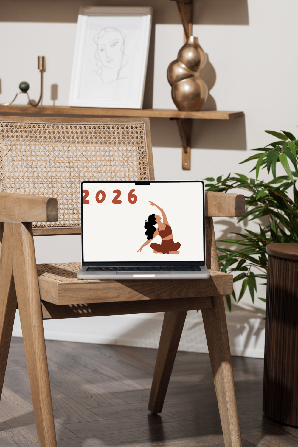 Beige Sketch Kalender 2026 – Zeichnungen & Ruhe