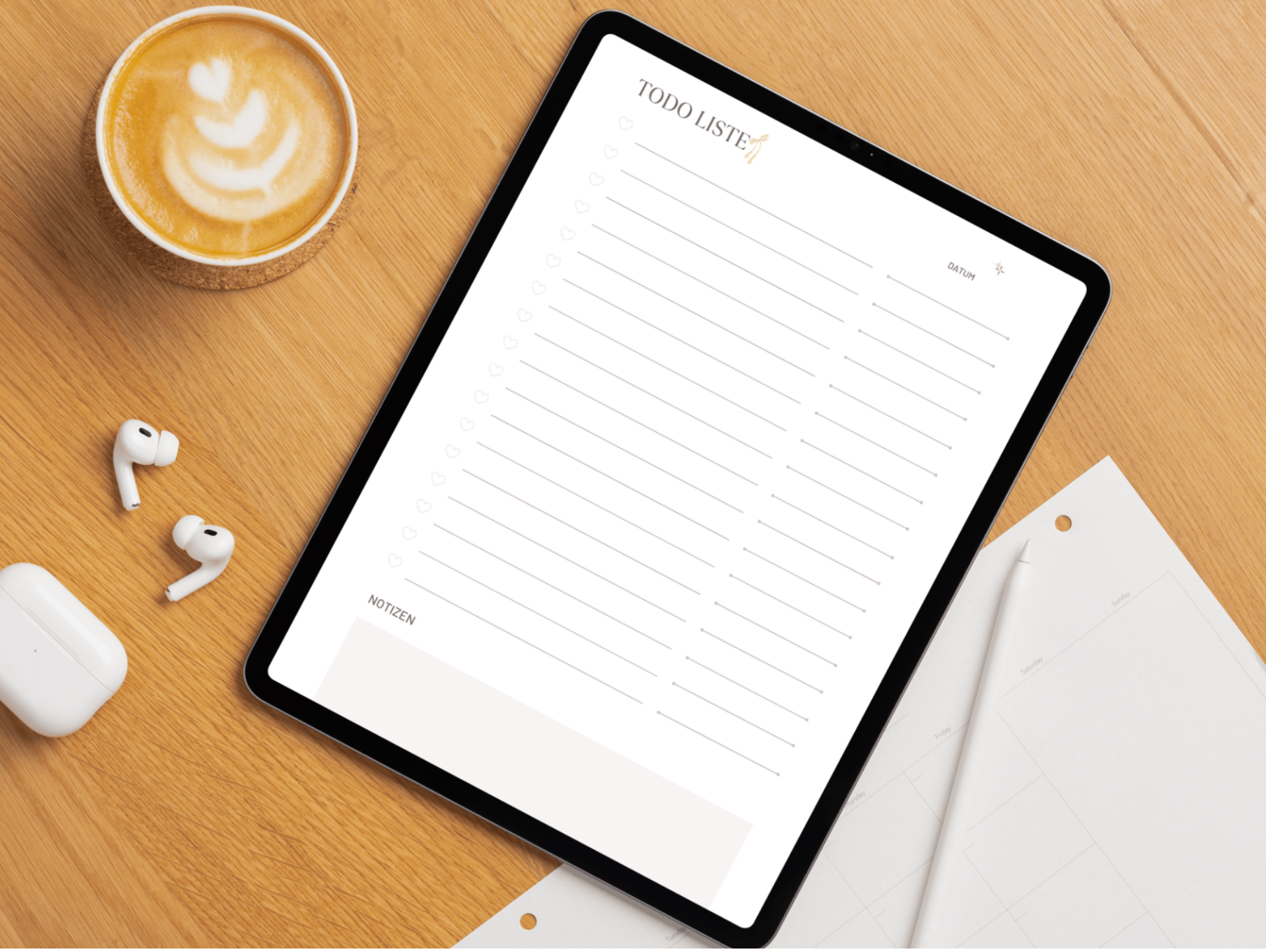 ✨Minimalistische To-Do-Liste – Hell & Klar