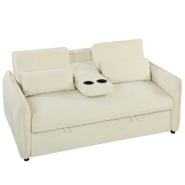 Verstelbare slaapbank beige