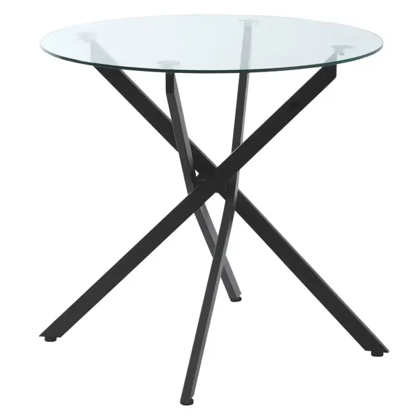 Moderne glazen eettafel