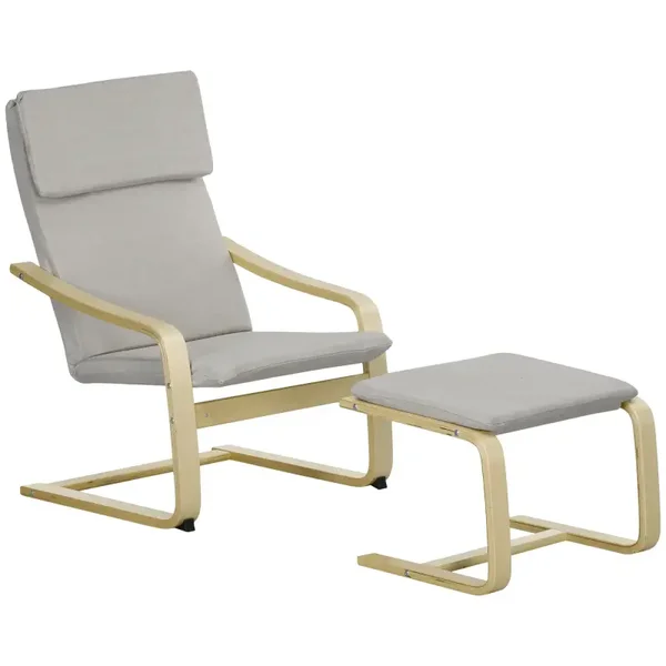 Loungestoel lichtgrijs