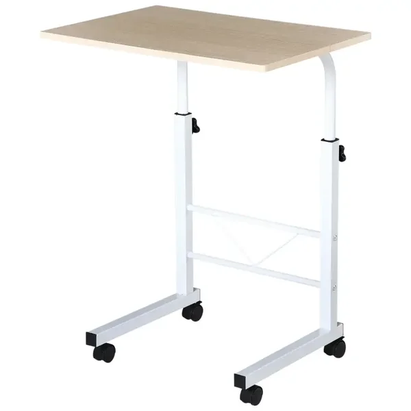 Verrijdbare bijzettafel wit
