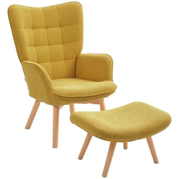 Corduroy fauteuil oranje