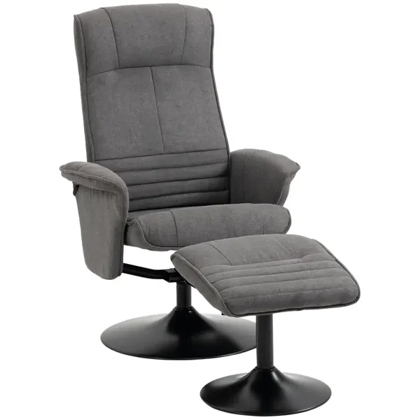 Verstelbare fauteuil donkergrijs