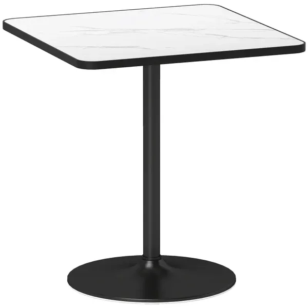 Marmerlook eettafel wit