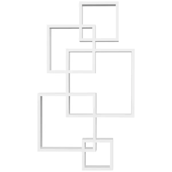 Wandplank vijflaags wit