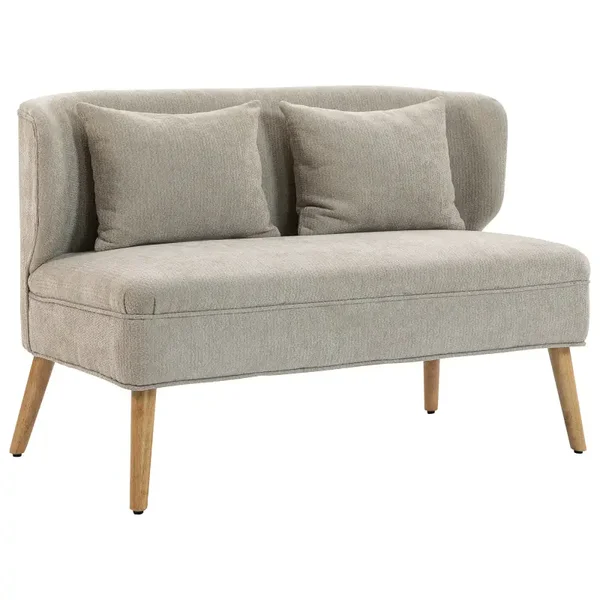 Chenille tweezitsbank beige