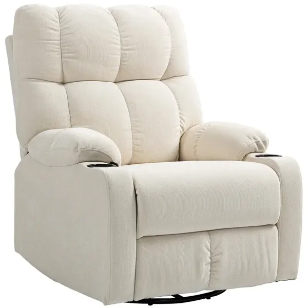 Draaibare relaxstoel beige