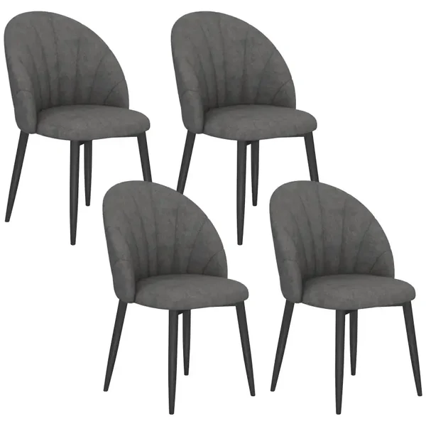 Fluwelen eetkamerstoelen grijs