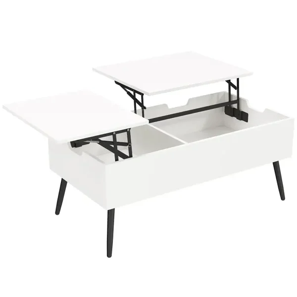 Verstelbare salontafel wit