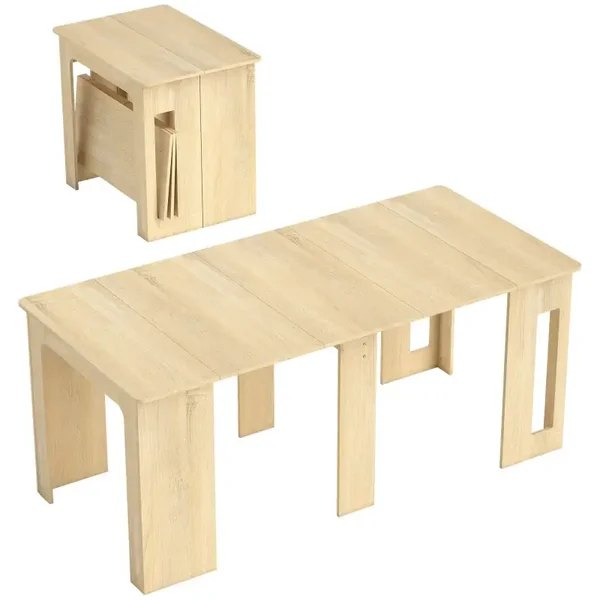 Uitschuifbare eettafel naturel