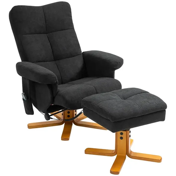 Massage-relaxstoel zwart