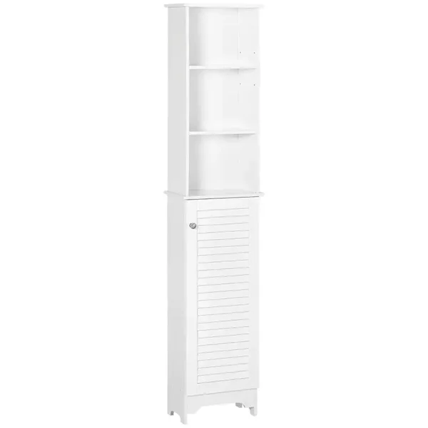 Hoge badkamerkast wit