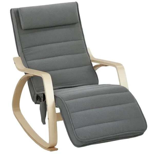 Massage-schommelstoel grijs