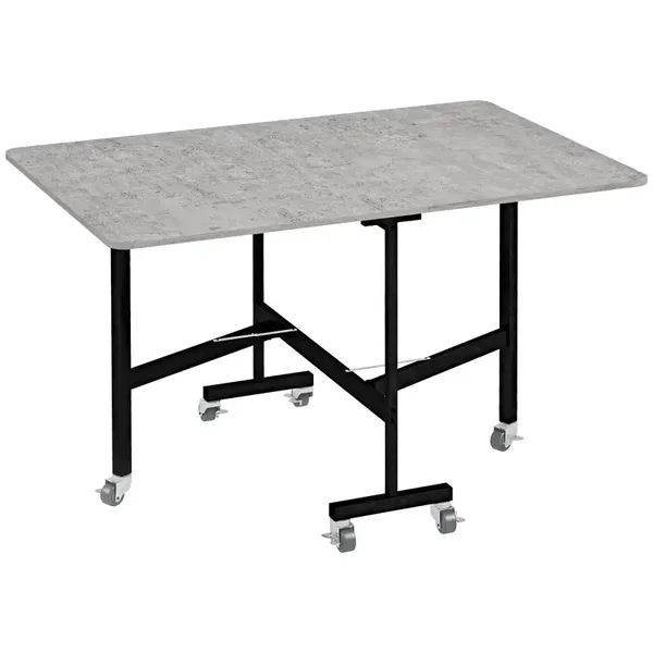 Klaptafel op wielen grijs