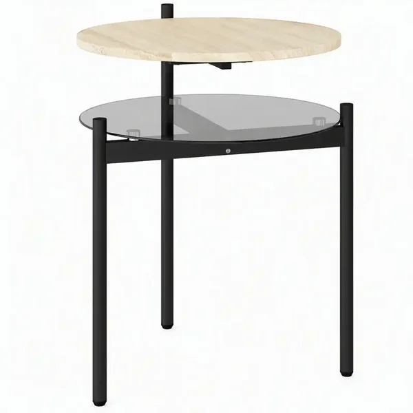 Ronde bijzettafel