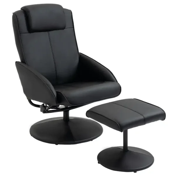 Kantelbare relaxfauteuil zwart