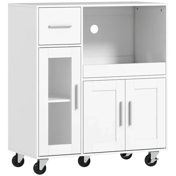 Mobiele keukenkast wit