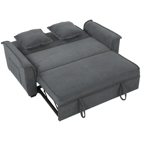 Futon slaapbank donkergrijs