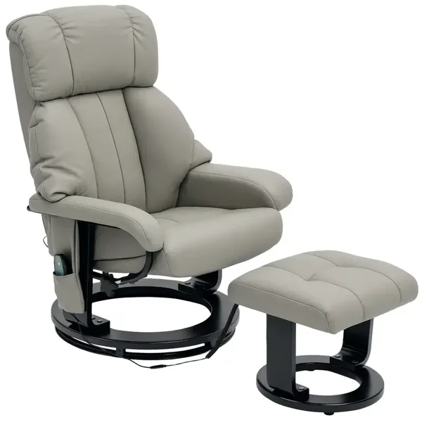 Massage-relaxfauteuil grijs