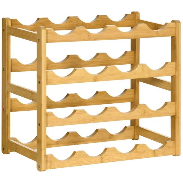 Bamboe wijnrek naturel