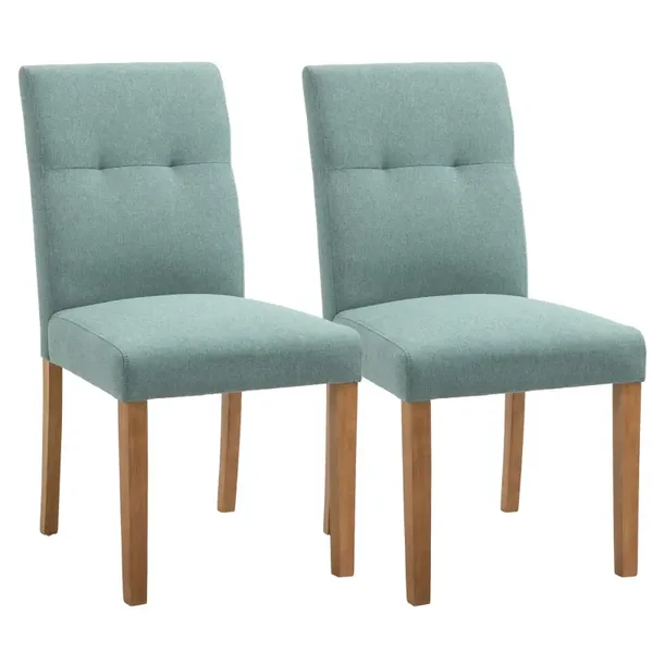 Linnen eetkamerstoelen groen