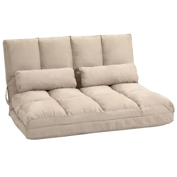 Verstelbare vloerstoel beige