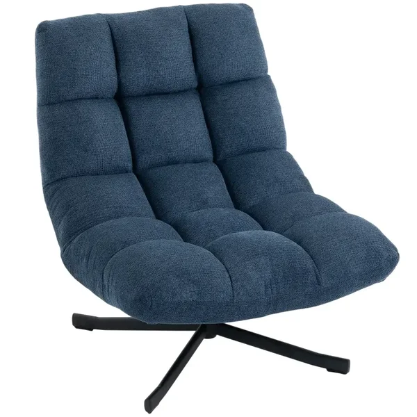 Draaibare accentstoel donkerblauw