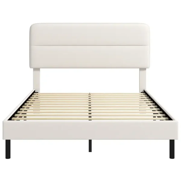 Bedframe linnenlook beige