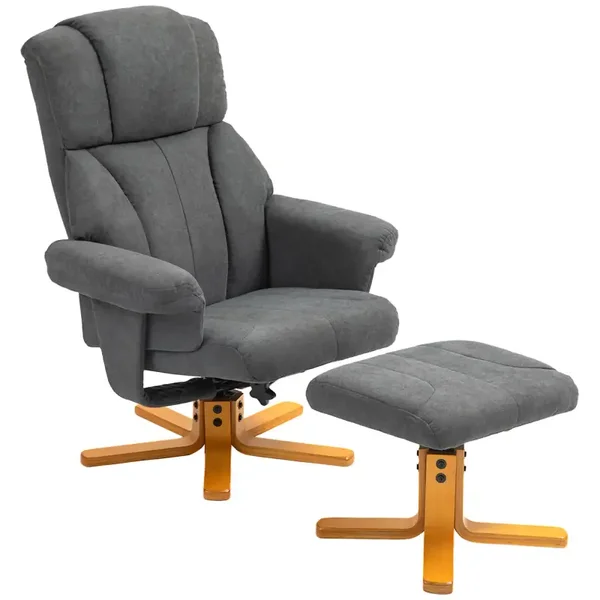 Verstelbare fauteuil donkergrijs