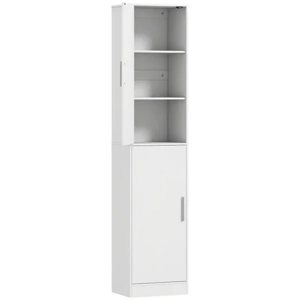 Hoge badkamerkast wit