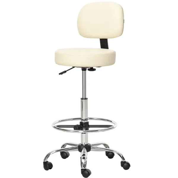 Draaibare werkkruk beige