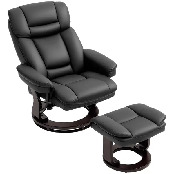 Verstelbare relaxfauteuil zwart
