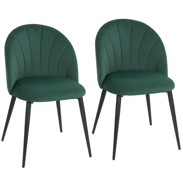 Fluwelen eetkamerstoelen donkergroen