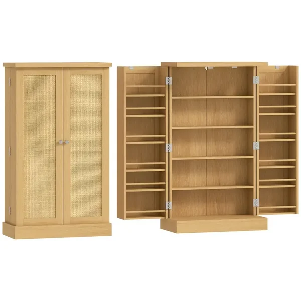 Rotan keukenkast naturel