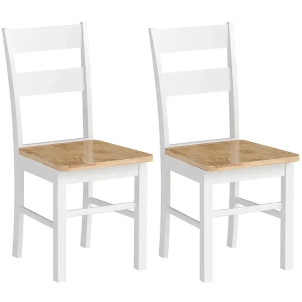 Houten eetkamerstoelen wit