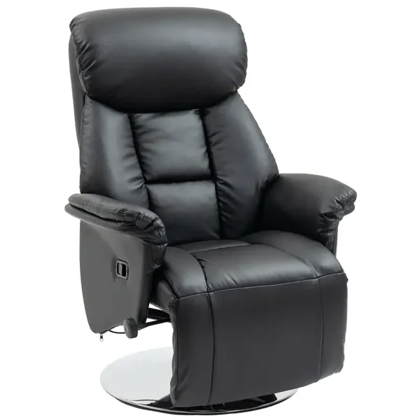 Relaxstoel ligfunctie zwart
